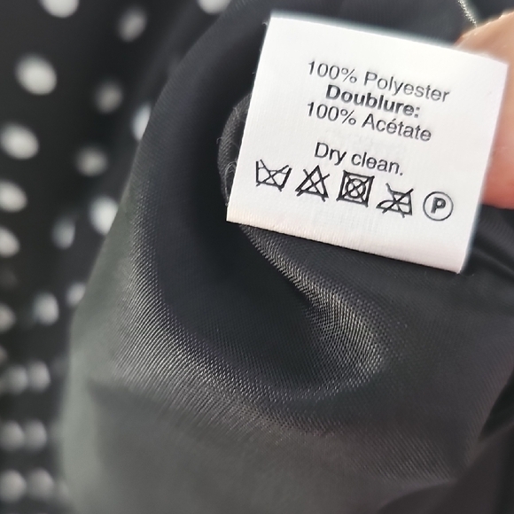 J. Crew Black and White Polka Dot Mini Dress Size 10 - Picture 3 of 9